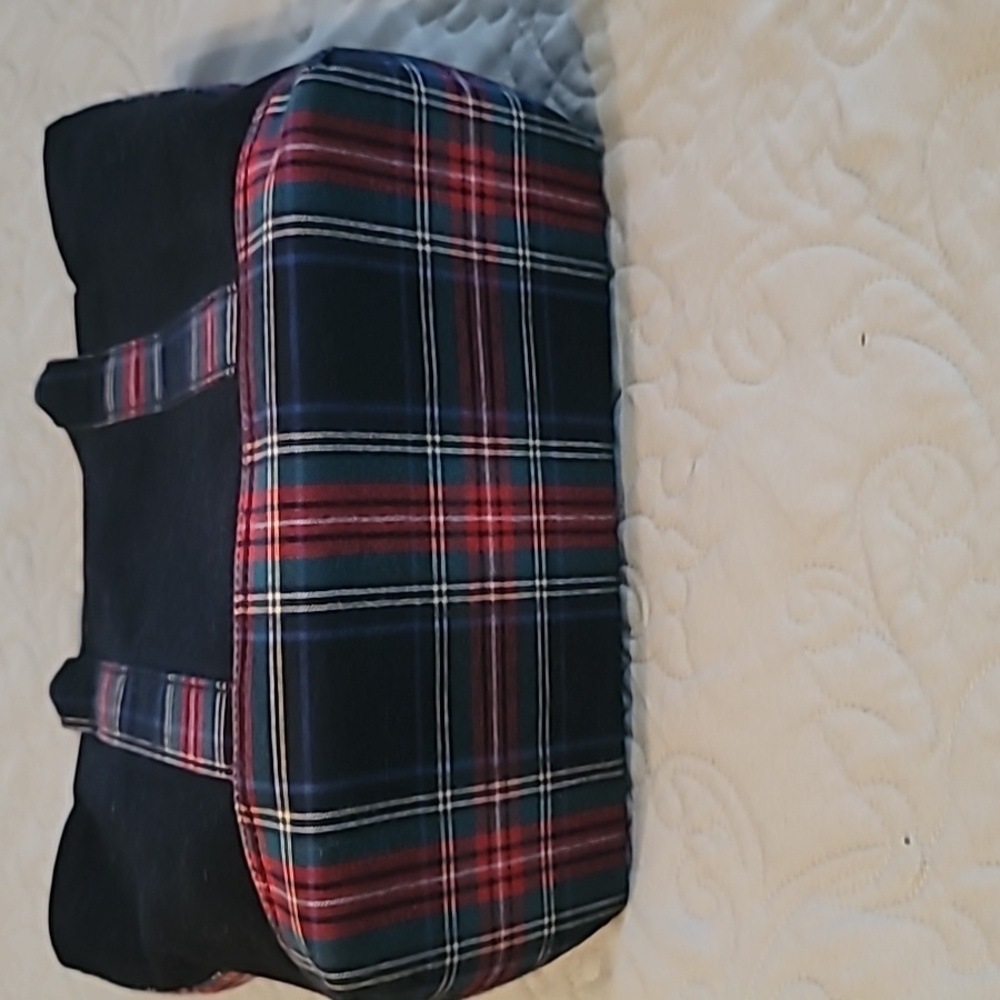 Polo by Ralph Lauren Black Tote with Red and Blue Plaid - Picture 3 of 6